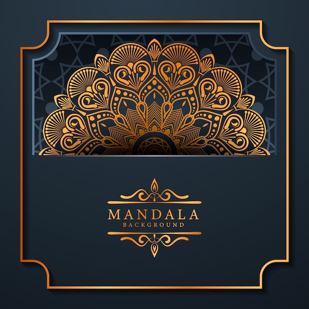 Fondo de mandala elegante de lujo de estilo Ramadán