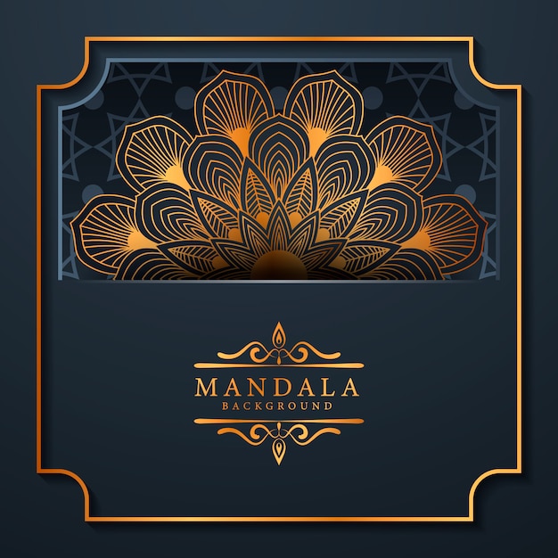 Fondo de mandala elegante de lujo de estilo Ramadán