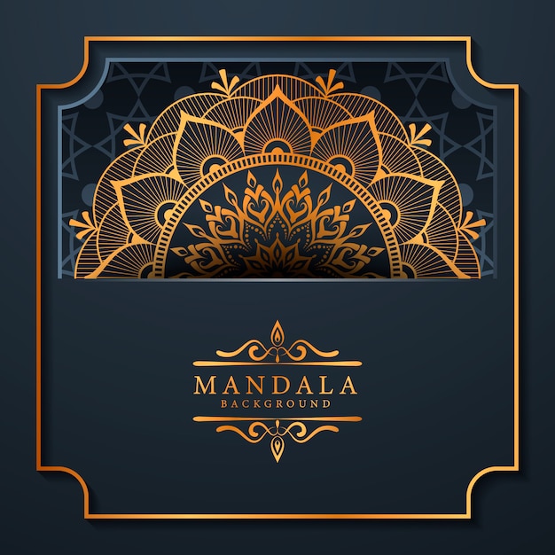 Vector fondo de mandala elegante de lujo de estilo ramadán