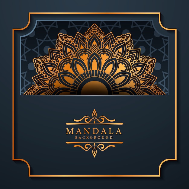 Fondo de mandala elegante de lujo de estilo Ramadán