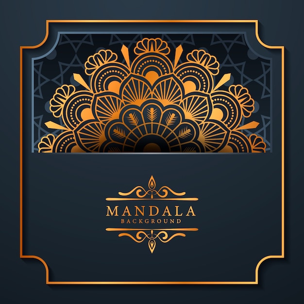 Fondo de mandala elegante de lujo de estilo ramadán