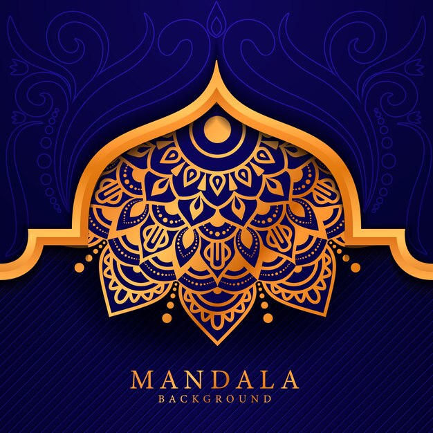 Fondo de mandala elegent de lujo estilo Ramadán