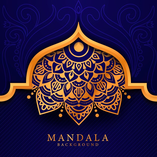 Fondo de mandala elegent de lujo estilo Ramadán