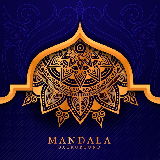 Fondo de mandala elegent de lujo estilo ramadán