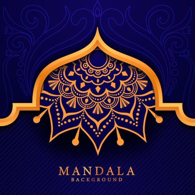 Fondo de mandala elegent de lujo estilo ramadán