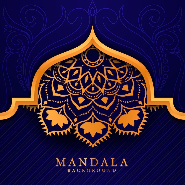 Fondo de mandala elegent de lujo estilo ramadán