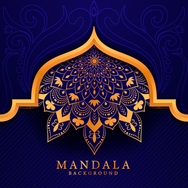 Fondo de mandala elegent de lujo estilo ramadán