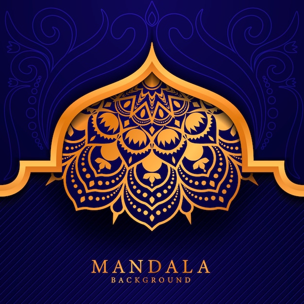 Fondo de mandala elegent de lujo estilo Ramadán