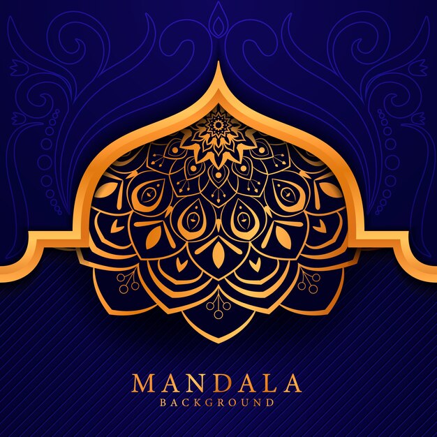 Fondo de mandala elegent de lujo estilo Ramadán