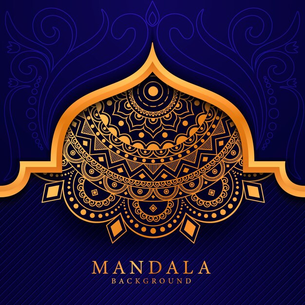 Fondo de mandala elegent de lujo estilo Ramadán