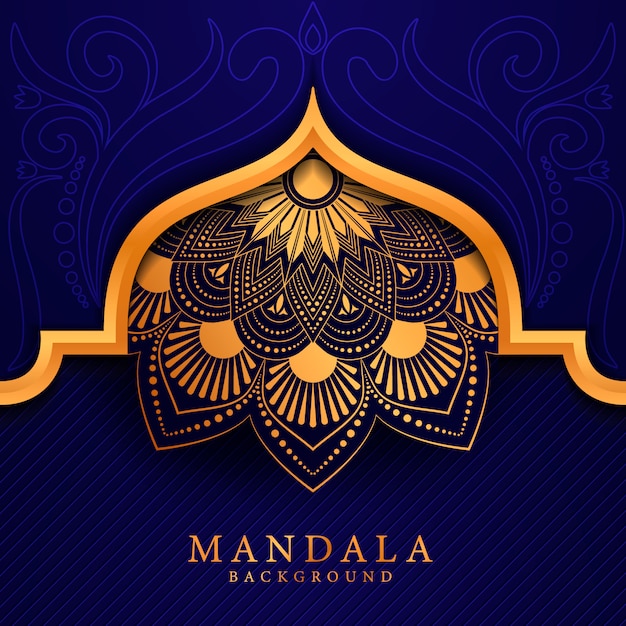 Fondo de mandala elegent de lujo estilo Ramadán