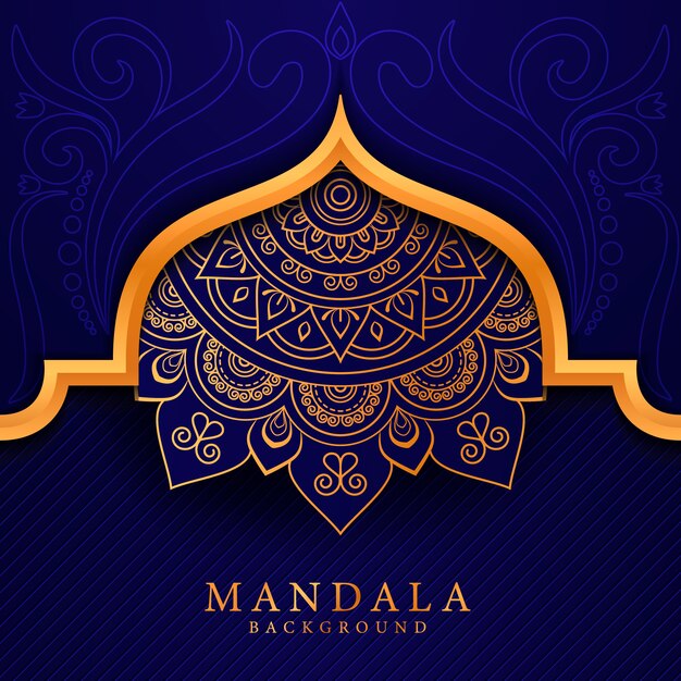 Fondo de mandala elegent de lujo estilo Ramadán