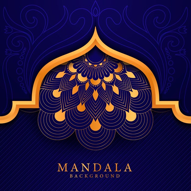 Fondo de mandala elegent de lujo estilo Ramadán