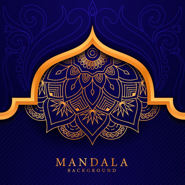 Fondo de mandala elegent de lujo estilo Ramadán