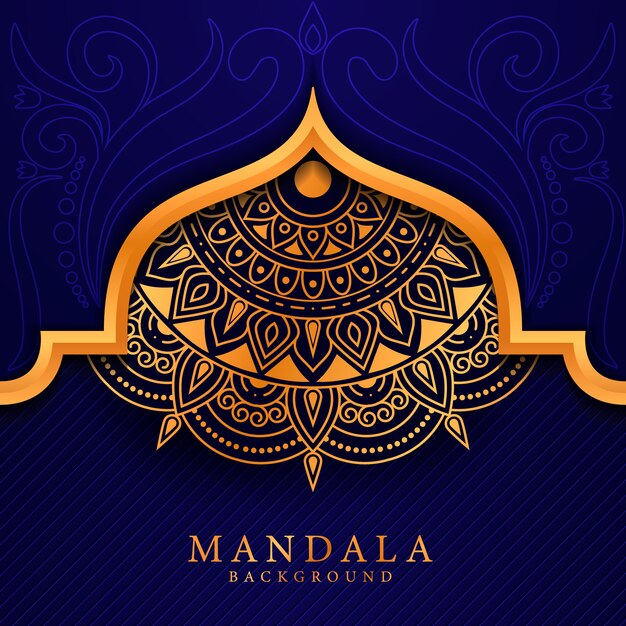 Fondo de mandala elegent de lujo estilo Ramadán