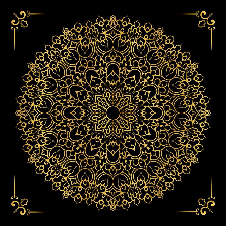 Fondo de mandala con elementos creativos