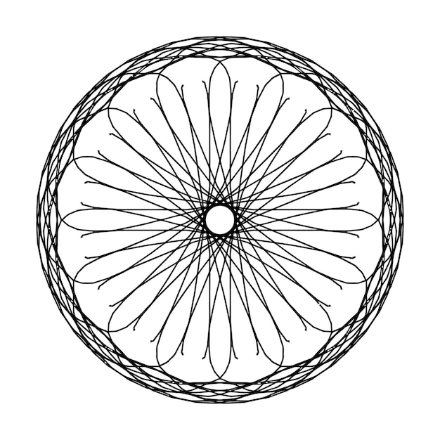 Fondo de mandala en estilo lineal