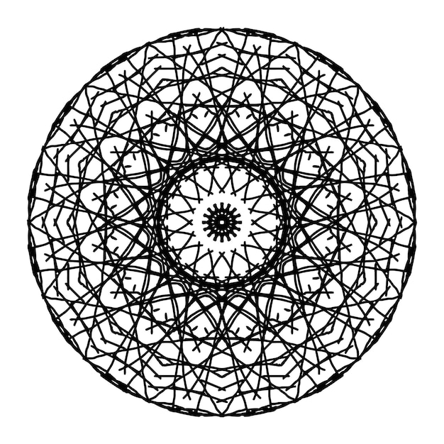 Fondo de mandala en estilo lineal