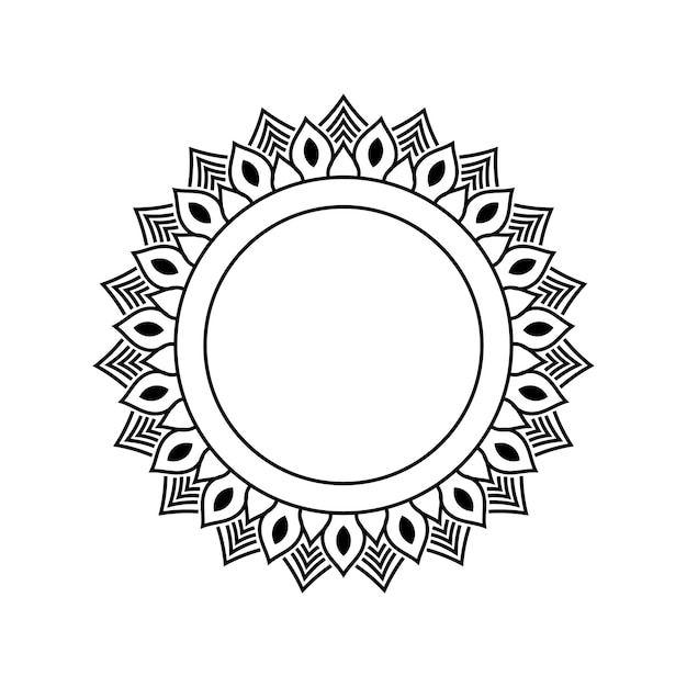 Fondo de mandala en estilo lineal