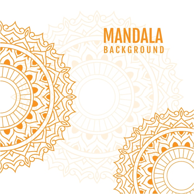 Fondo de mandala en estilo lineal