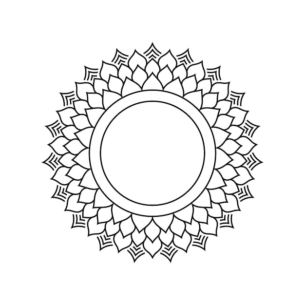 Fondo de mandala en estilo lineal