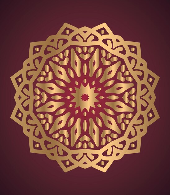 Fondo de mandala en estilo lineal