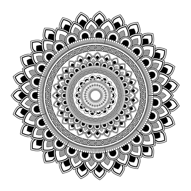 Fondo de mandala floral étnico vectorial