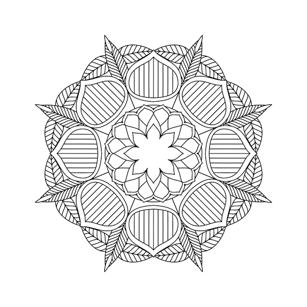 Fondo de mandala floral fácilmente editable y redimensionable