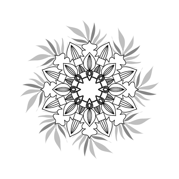 Fondo de mandala floral fácilmente editable y redimensionable