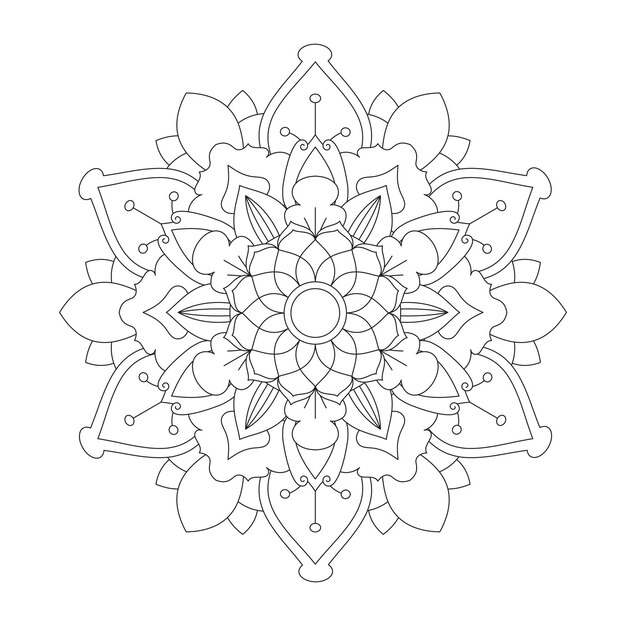 Fondo de mandala floral fácilmente editable y redimensionable