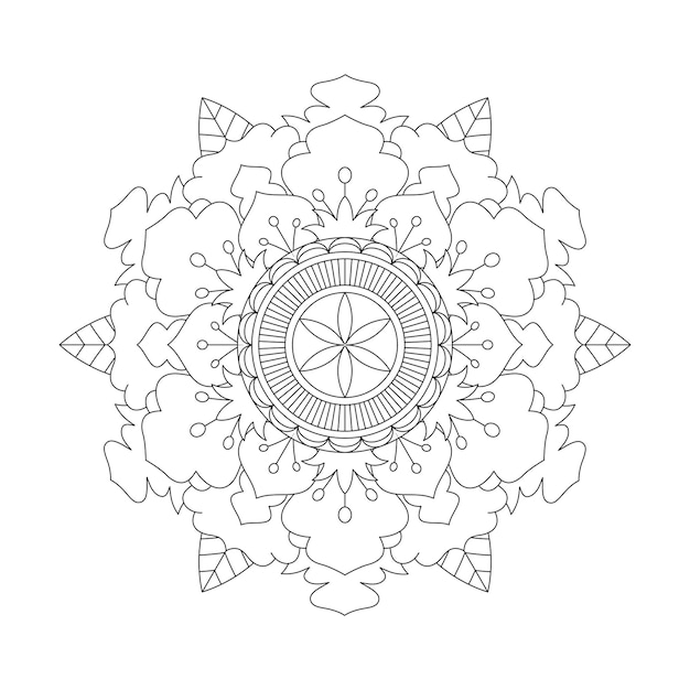 Fondo de mandala floral fácilmente editable y redimensionable