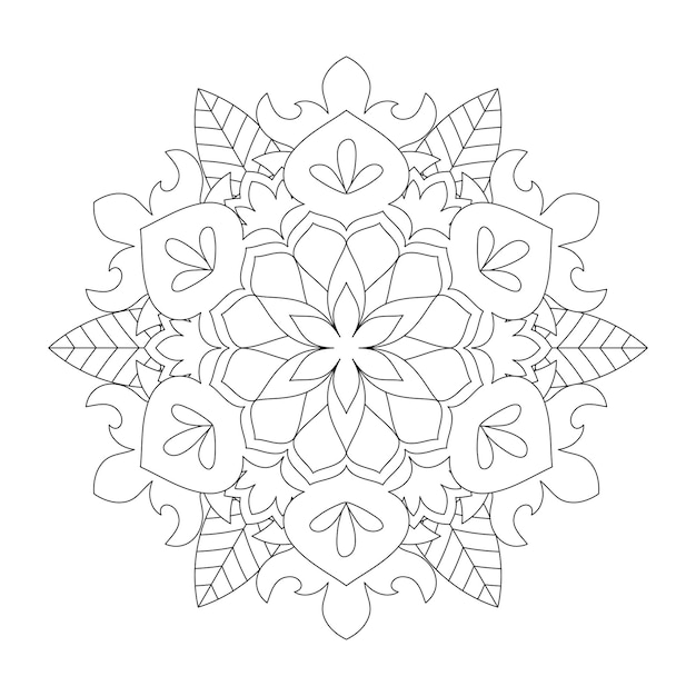 Fondo de mandala floral fácilmente editable y redimensionable