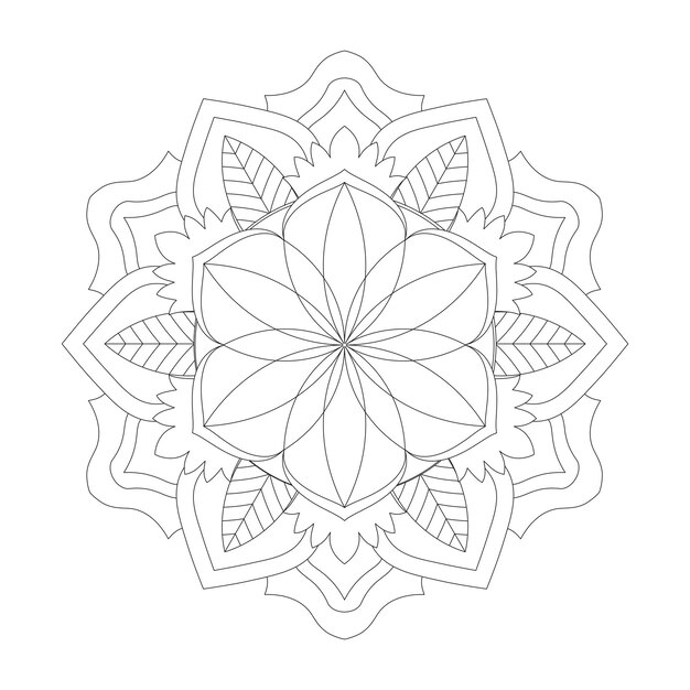 Fondo de mandala floral fácilmente editable y redimensionable