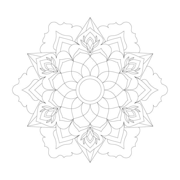 Fondo de mandala floral fácilmente editable y redimensionable