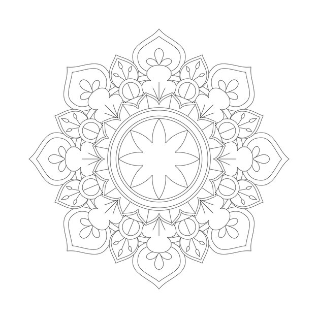 Fondo de mandala floral fácilmente editable y redimensionable