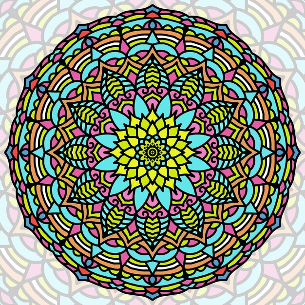 Fondo de mandala de flores