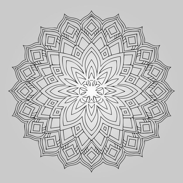 El fondo del mandala geométrico para colorear páginas vector eps