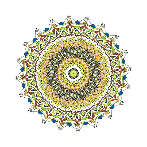 Fondo de mandala con gran fondo blanco Colorson