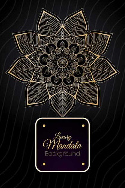 Vector fondo de mandala islámico de lujo para impresión, decoración, invitación de boda.