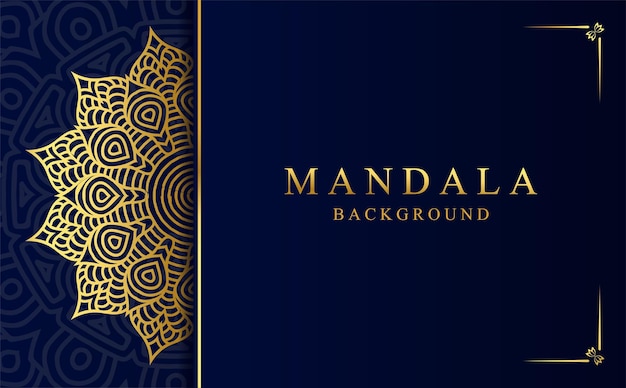 Fondo de mandala islámico en vector de color dorado