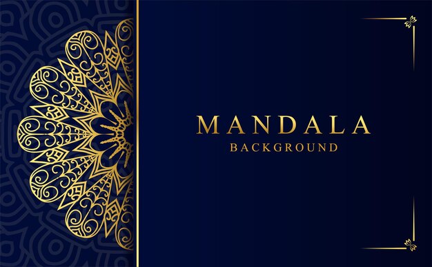 Fondo de mandala islámico en vector de color dorado