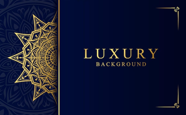 Fondo de mandala islámico en vector de color dorado