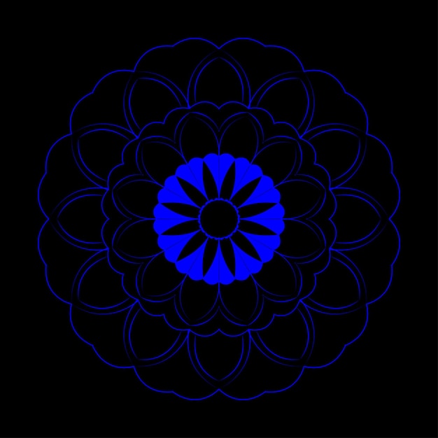 Fondo de mandala lineal vectorial libre