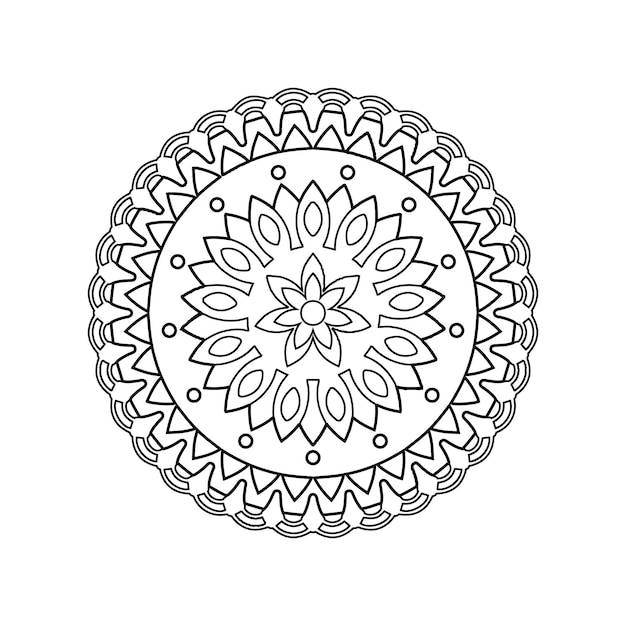 Fondo de mandala lineal vectorial