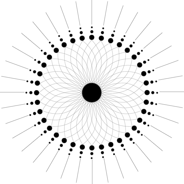 Fondo de mandala lineal vectorial