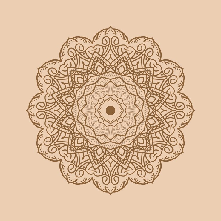 El fondo del mandala lineal