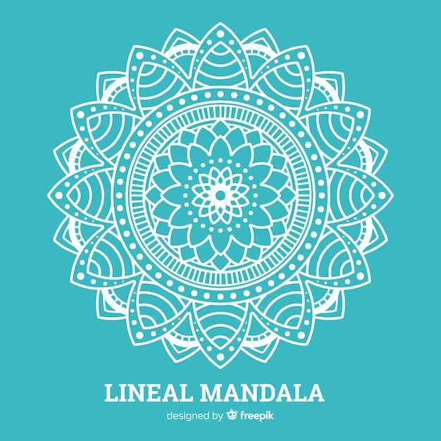 Vector fondo de mandala lineal