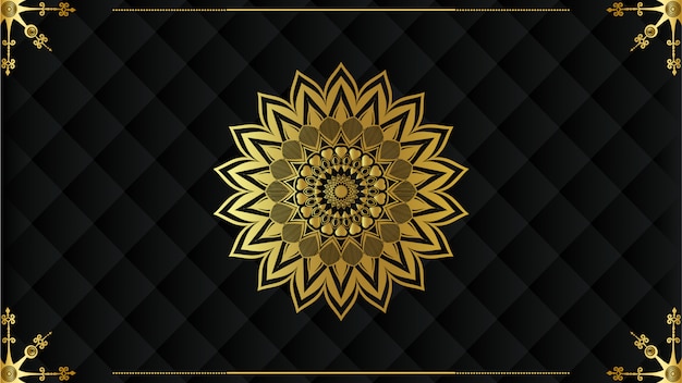 Vector fondo de mandala de lujo con arabescos