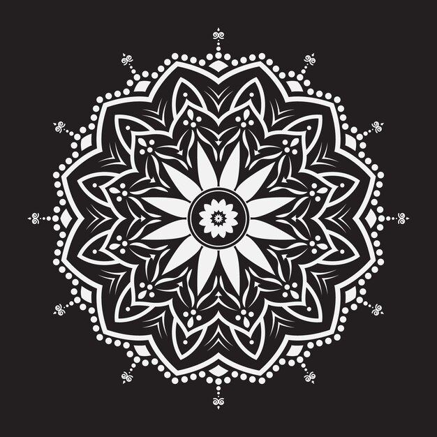 Fondo de mandala de lujo blanco Diseño vectorial