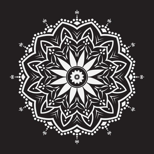 Vector fondo de mandala de lujo blanco diseño vectorial